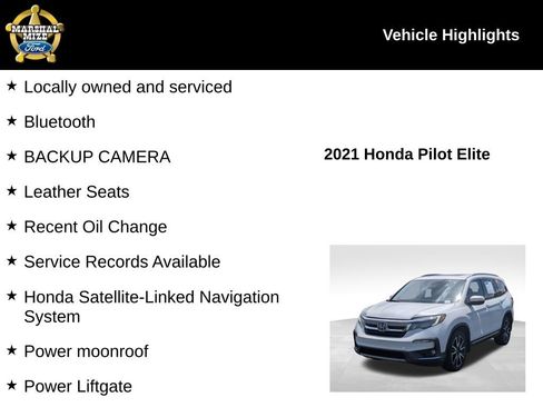 Used 2021 Honda Pilot Elite image 2