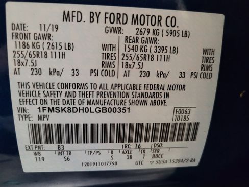 Used 2020 Ford Explorer XLT w/ Equipment Group 202A AWD/4WD image 33