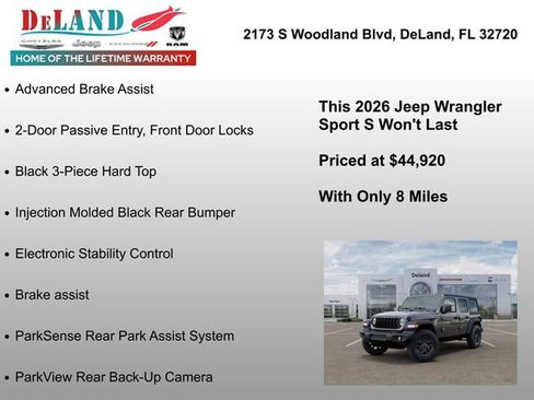 New 2026 Jeep Wrangler Sport S AWD/4WD image 33