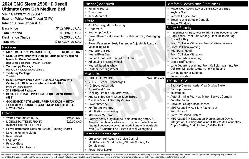 Used 2024 GMC Sierra 2500 Denali Ultimate w/ Max Trailering Package AWD/4WD image 50