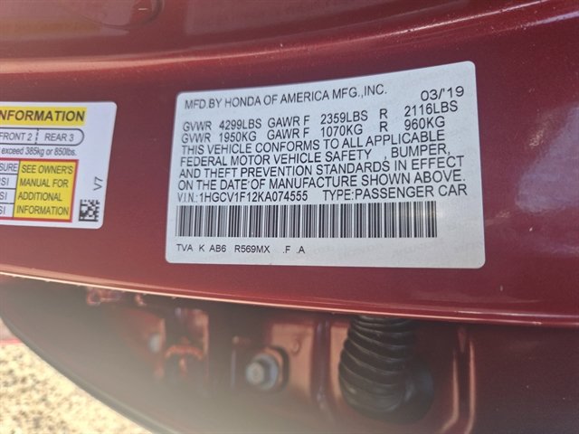 Used 2019 Honda Accord LX image 12