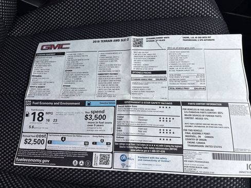 Used 2016 GMC Terrain SLE w/ Technology Package AWD/4WD image 21