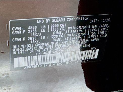 Certified 2025 Subaru Outback Limited image 42