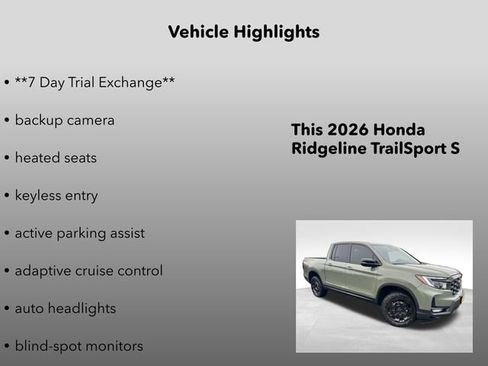 New 2026 Honda Ridgeline TrailSport+ image 5