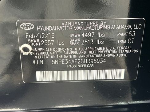 Used 2016 Hyundai Sonata Sport w/ Option Group 1V image 35