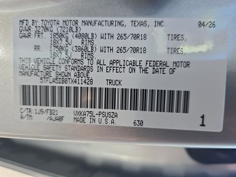 New 2026 Toyota Tundra SR5 AWD/4WD image 29