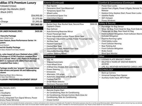 Certified 2024 Cadillac XT6 Premium Luxury w/ LPO, Floor Liner Package image 37