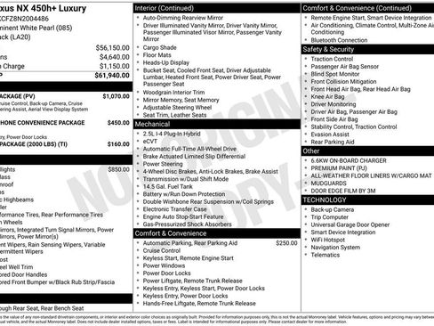 Used 2022 Lexus NX 450h+ AWD w/ Vision Package image 36