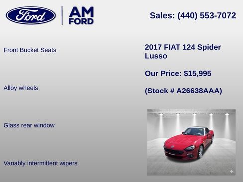 Used 2017 FIAT 124 Spider Lusso RWD image 30