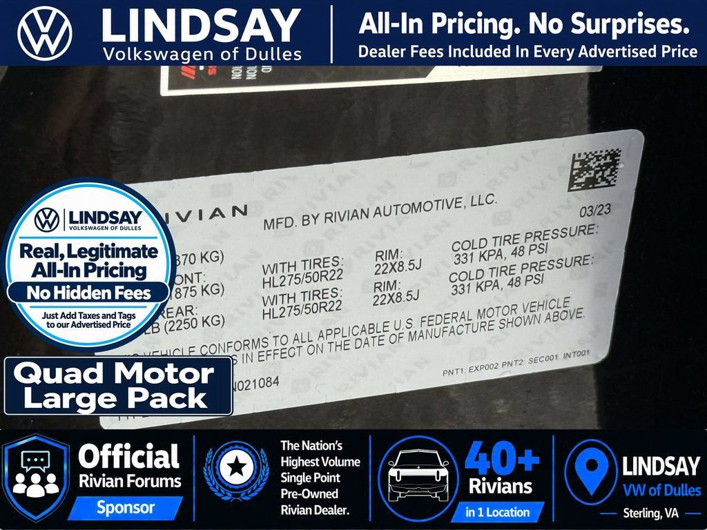Used 2023 Rivian R1T Adventure Quad AWD/4WD image 33