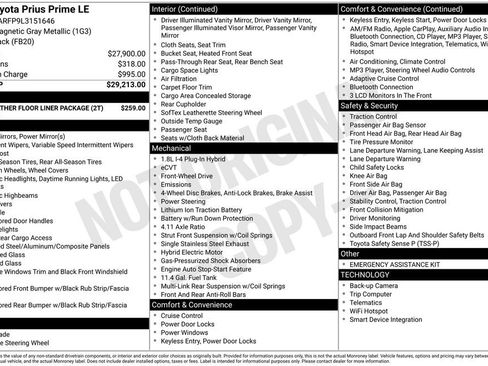 Used 2020 Toyota Prius Prime LE image 7