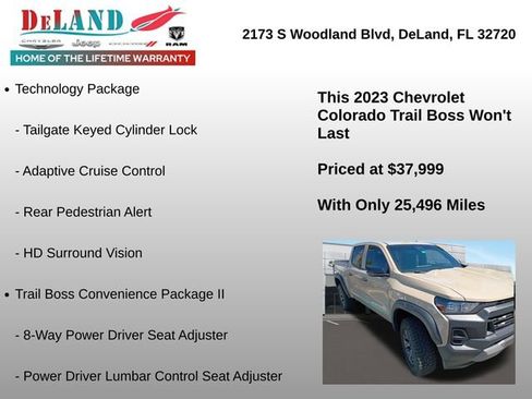 Used 2023 Chevrolet Colorado Trail Boss w/ Technology Package image 3