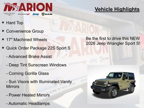 New 2026 Jeep Wrangler Sport AWD/4WD image 5