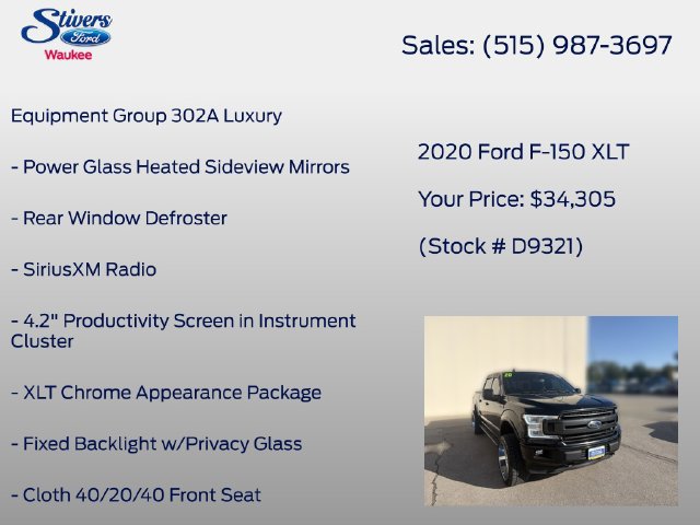 Used 2020 Ford F150 XLT w/ Equipment Group 302A Luxury AWD/4WD image 8