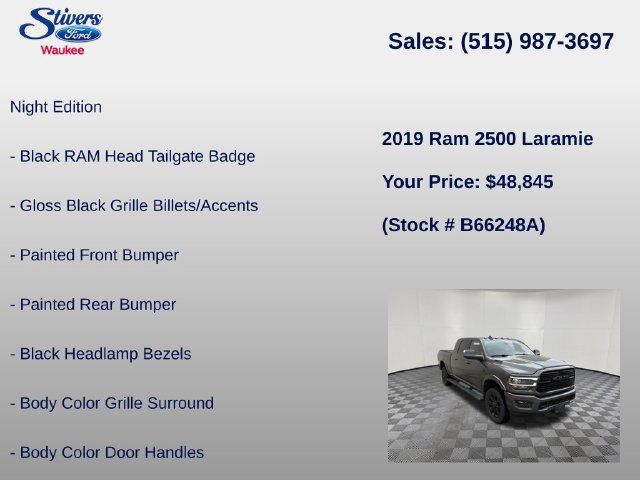 Used 2019 RAM 2500 Laramie w/ Night Edition AWD/4WD image 32