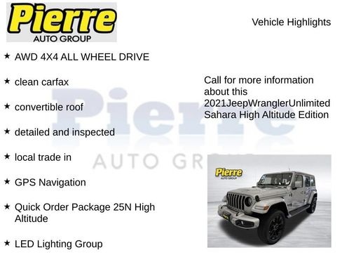 Used 2021 Jeep Wrangler Unlimited Sahara AWD/4WD image 7