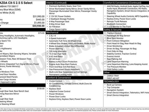 New 2026 MAZDA CX-5 Select AWD/4WD image 2