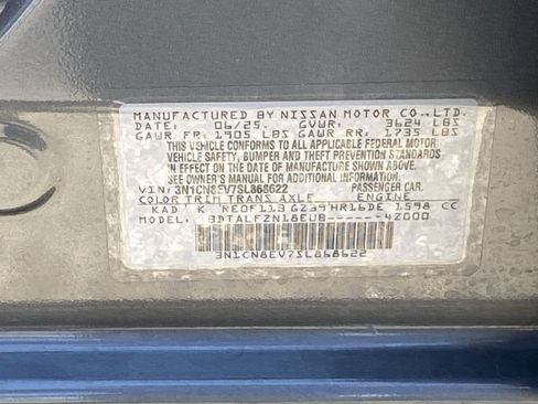 Certified 2025 Nissan Versa SV w/ Trunk Package FWD image 34