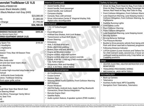 Used 2026 Chevrolet TrailBlazer LS w/ LS Convenience Package FWD image 30