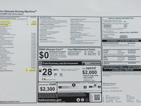 Used 2025 BMW 540i xDrive image 54