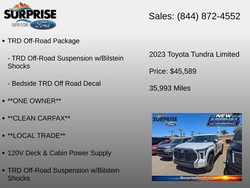 Used 2023 Toyota Tundra Limited w/ TRD Off-Road Package AWD/4WD image 12