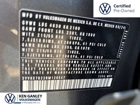 Certified 2024 Volkswagen Taos S AWD/4WD image 11
