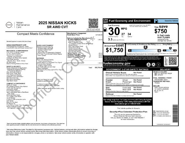 Certified 2025 Nissan Kicks SR w/ SR Premium Package AWD/4WD image 17