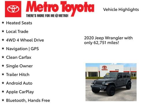 Used 2020 Jeep Wrangler Unlimited Sahara AWD/4WD image 8
