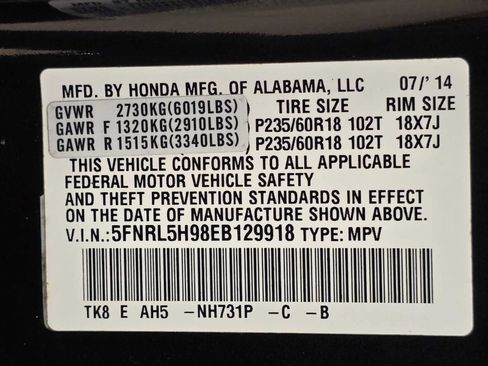 Used 2014 Honda Odyssey Touring image 32