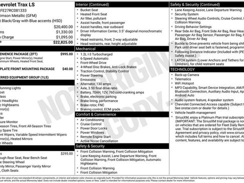 Used 2024 Chevrolet Trax LS w/ LS Convenience Package FWD image 2