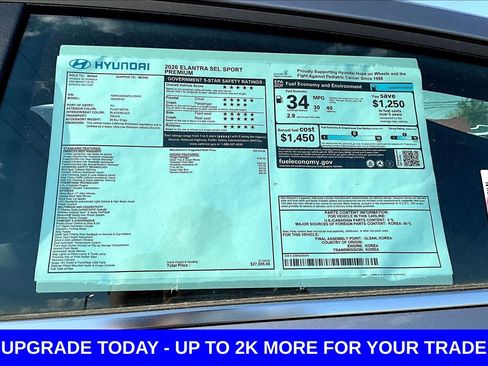 New 2026 Hyundai Elantra SEL Sport w/ Cargo Package FWD image 17