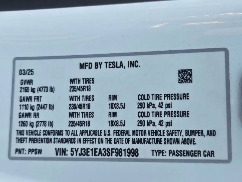 Used 2025 Tesla Model 3 Long Range RWD image 35