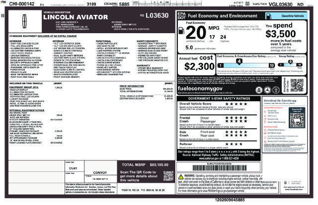 New 2027 Lincoln Aviator Reserve AWD/4WD image 12