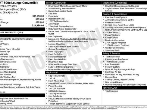 Used 2017 FIAT 500 Lounge image 9