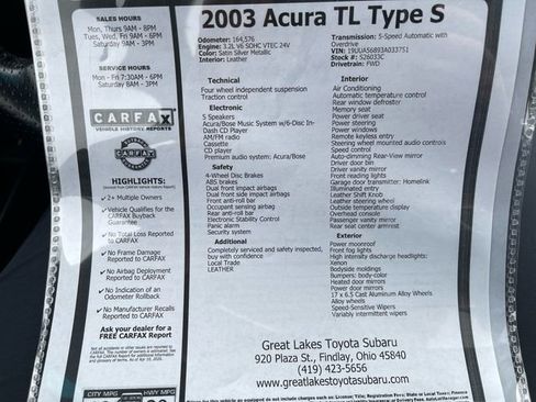 Used 2003 Acura TL Type-S image 27