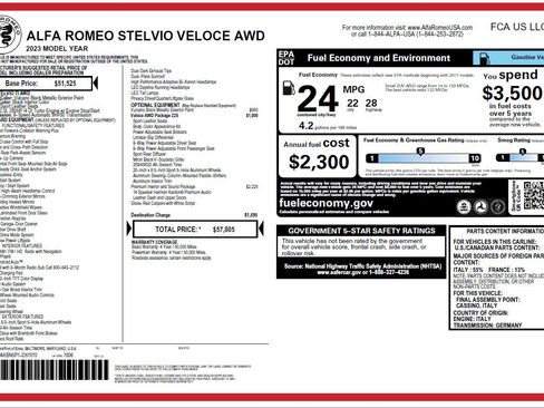 Used 2023 Alfa Romeo Stelvio Veloce image 1