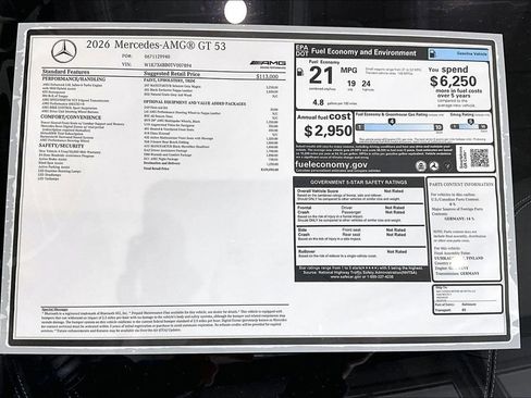 New 2026 Mercedes-Benz AMG GT 53 image 14