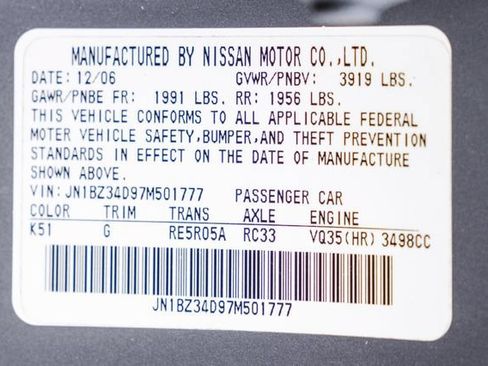 Used 2007 Nissan 350Z Enthusiast w/ Cargo Convenience Pkg RWD image 66