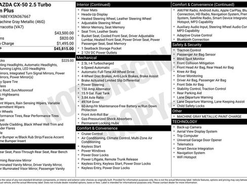 Certified 2025 MAZDA CX-50 2.5 Turbo w/ Premium Plus Pkg AWD/4WD image 6