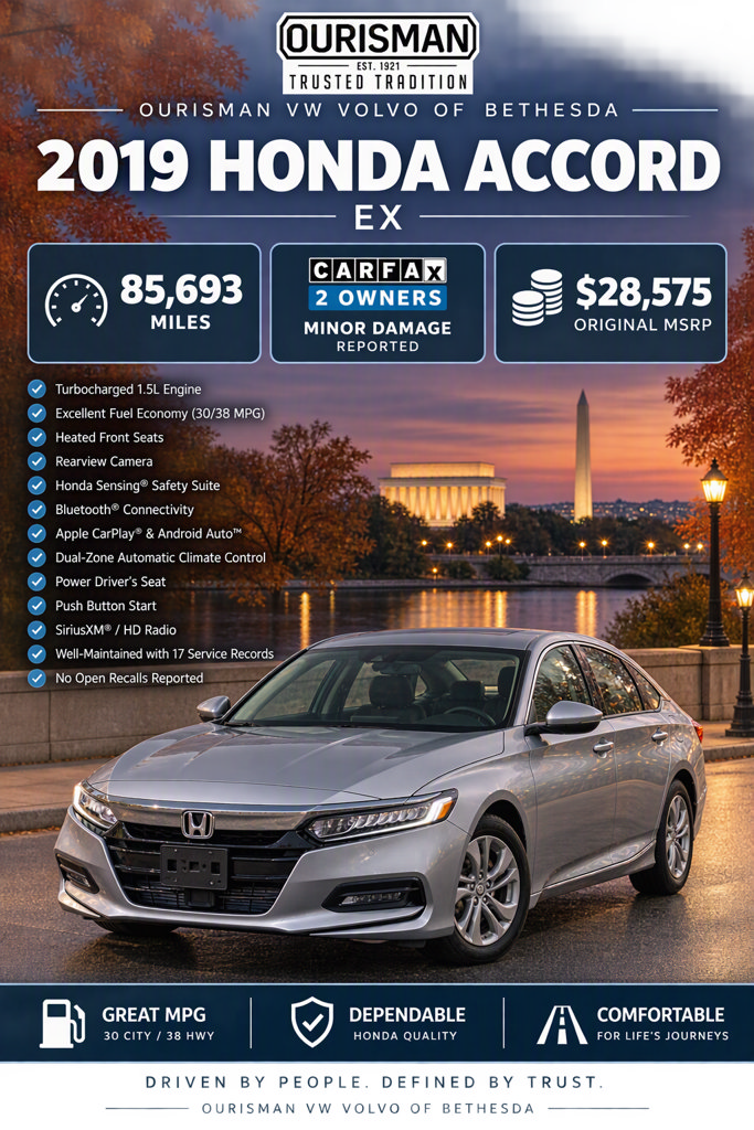Used 2019 Honda Accord EX image 2