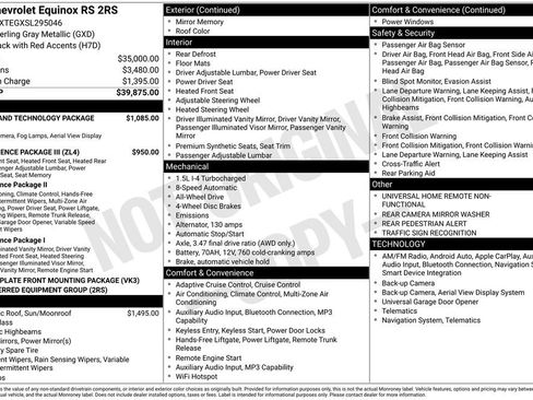 Used 2025 Chevrolet Equinox RS w/ Safety and Technology Package image 35
