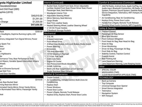 Used 2022 Toyota Highlander Limited FWD image 3