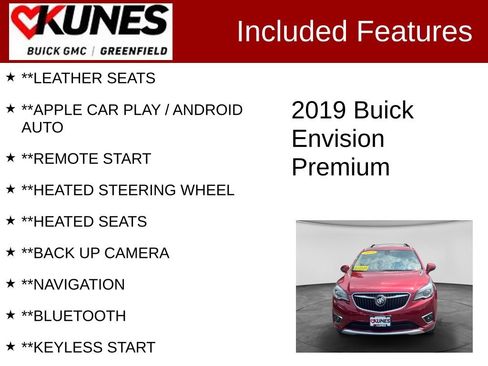 Used 2019 Buick Envision Premium AWD/4WD image 2