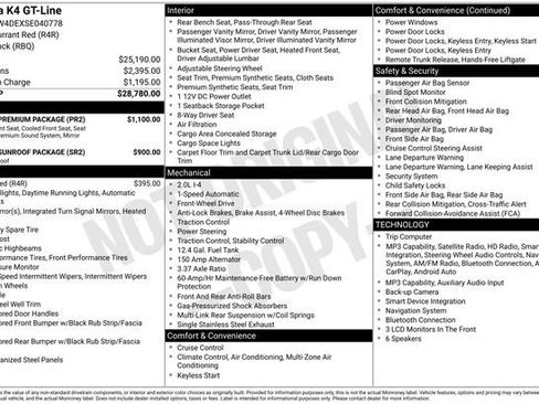 Certified 2025 Kia K4 EX w/ GT-Line Premium Package FWD image 30