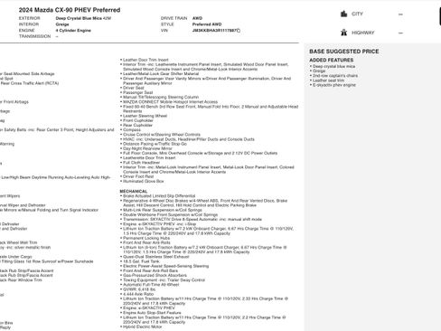 Used 2024 MAZDA CX-90 Plug-In Hybrid w/ Preferred image 6