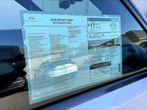 New 2026 INFINITI QX80 Autograph w/ Premium Cargo Package image 14