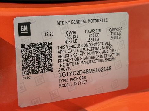 Used 2021 Chevrolet Corvette Stingray Premium Cpe w/ Z51 Performance Package image 31