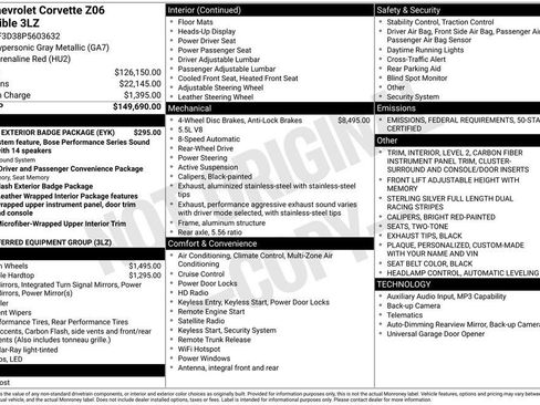 Certified 2023 Chevrolet Corvette Z06 w/ Chrome Exterior Badge Package image 26