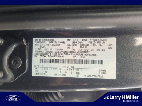 Used 2018 Ford F150 Raptor w/ Equipment Group 802A Luxury image 25