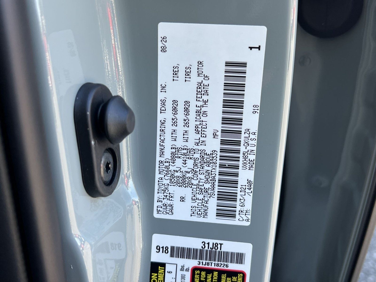 New 2026 Toyota Sequoia Limited w/ TRD Off-Road Package AWD/4WD image 29